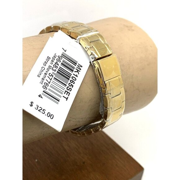 Michael Kors Women's Watch MK1065SET Quartz Mother of Pearl Dial Gold St… - Picture 10 of 14